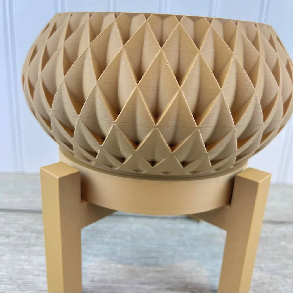 Indoor Flower Pot, The Cinor Planter Pot w/ Drainage Hole & Drip Tray - Picture 5 of 9